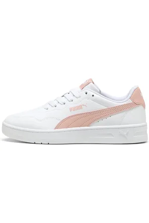 PUMA Sneakers Bianche e Rosa con Lacci Court Lally JR