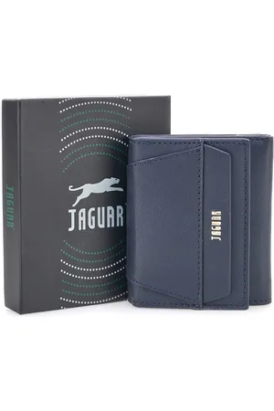 Jaguar Portafoglio Blu a Tre Lati con Porta Monete sul Retro TPF882-81