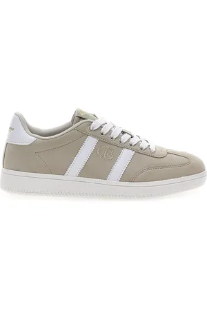COTTON BELT Sneakers Beige con Bande Laterali Bianche AMELIE SD