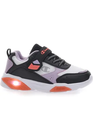 Champion Sneakers Bianche Con Luci e Dettagli Neri e Lilla WAVE B PS