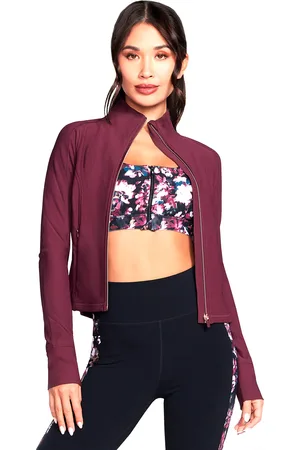 Skechers Felpa viola crop a maniche lunghe GO FLEX Rib Jacket