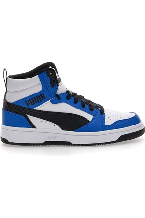 PUMA Sneakers alte Bianche e Blu Rebound V6 mid