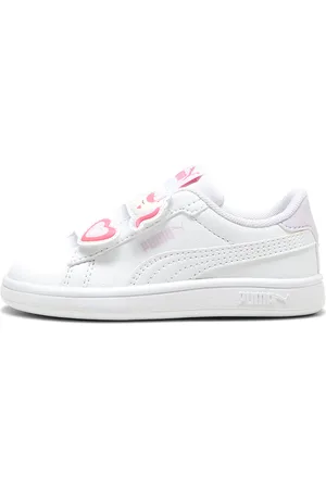 PUMA Sneakers Bianche con Velcro e Dettagli Marini Smash 3.0 Badges V Inf