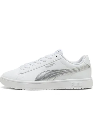 PUMA Sneakers Bianche con Logo Argento RICKIE CLASSIC JR