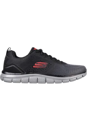 Skechers Sneakers Vegan Nere e Rosse Con Memory Foam Track - Ripkent