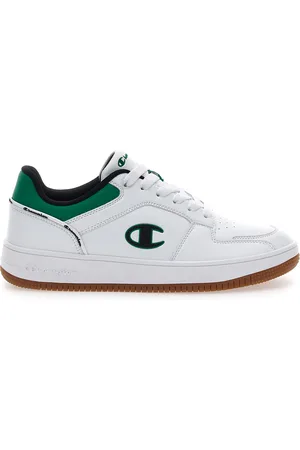 Champion Sneakers Bianche e Verdi Con Logo Laterale RD18 2 LOW