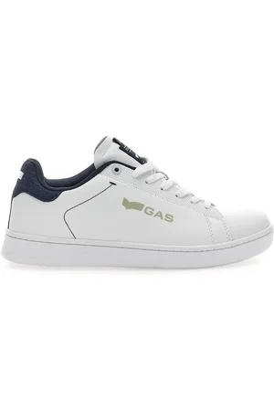 GAS Sneakers Bianche con Dettagli Blu Sammy Ltx
