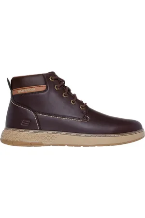 Skechers Stivaletti marroni con lacci WaterProof GARLAN-DENO