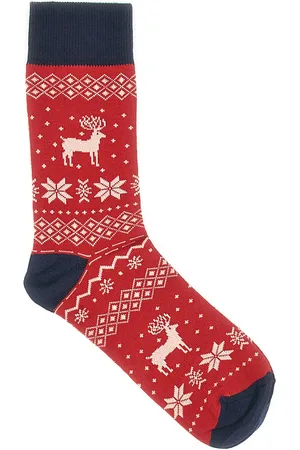 Crazy Socks Calzini Rossi e Blu Natalizi Taglia Unica 017