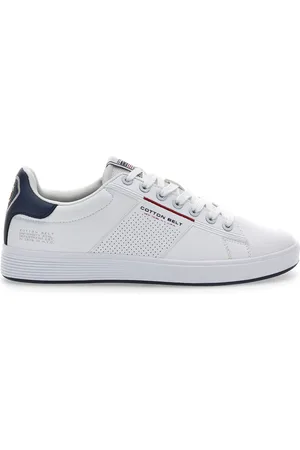 COTTON BELT Sneakers Basse Bianche e Blu Player Lth