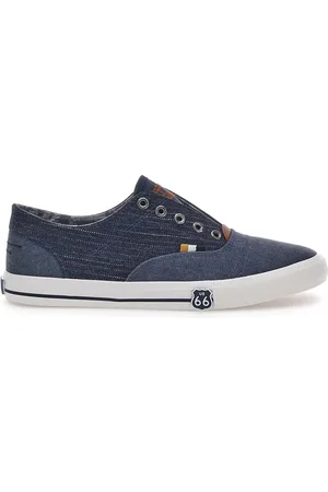 Route 66 Sneakers Blu Jeans Slip-On Senza Lacci 01819