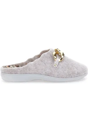 GRAZIE Pantofole in Feltro con Catena Color Oro 3004d