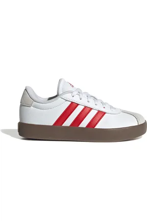 adidas Sneakers Bianche e Rosse VL Court 3