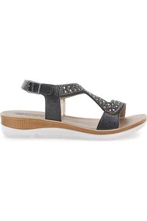 Inblu Sandali Neri Con Strass 39 Bv