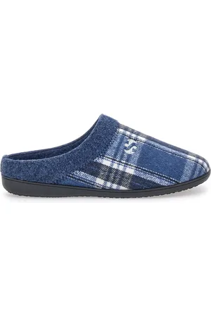 Superga Pantofole Blu con Fantasia Scozzese 95394