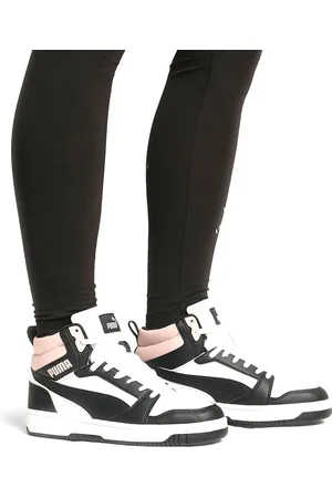PUMA Sneakers Alte Bianche e Nere REBOUND V6