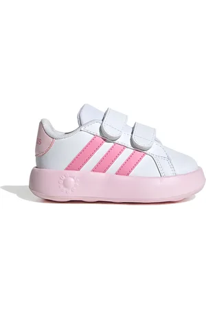 adidas Sneakers Primi Passi Bianche e Rosa Con Suola Bubble Grand Court 2 Cf I