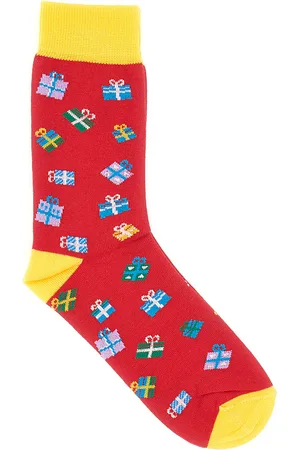 Crazy Socks Calzini Rossi Con Regali Taglia Unica 019