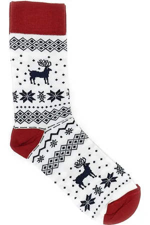 Crazy Socks Calzini Rossi e Bianchi e Blu Natalizi Taglia Unica 015
