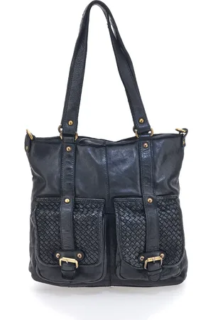 Route 66 Borsa a Spalla Nera In Vera Pelle 61862/OLDR