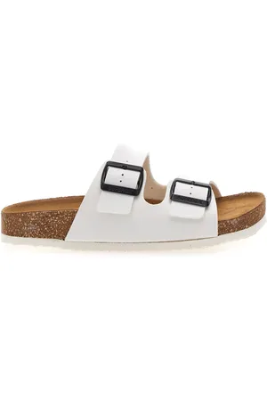 Superga Ciabatte a Doppia Fascia Bianca con Cinturini S31C371