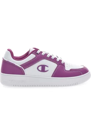 Champion Sneakers Bianche e Viola Con Logo Laterale RD18 2 LOW