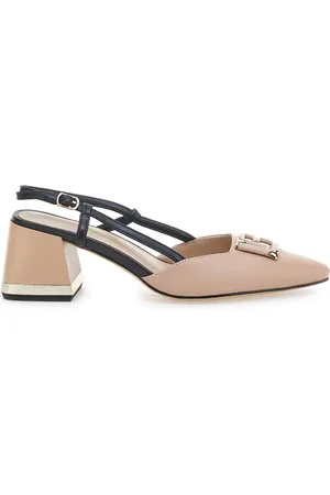 Laura Biagiotti Décolleté Rosa e Nere Con Cinturino Slingback 8604