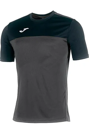 Joma Maglia Maniche Corte Sportiva Grigia e Nera WINNER