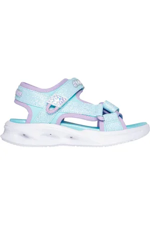 Skechers Sandali Azzurri Open Toe con Velcro Kids