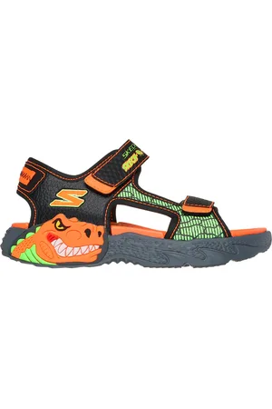Skechers Sandali con Luci Neri e Arancioni CREATURE-SPLASH