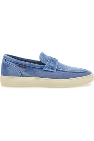 Wrangler Mocassini Blu con tomaia in tela 20251034