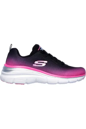 Skechers Sneakers Nere e Fuxia Fashion Fit - Build Up