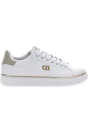 COTTON BELT Sneakers Bianche con Bordo Dorato GTZ 2.0