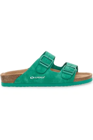 Superga Ciabatte Verdi con sottopiede preformato S11U109