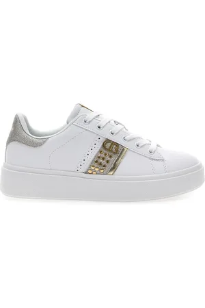 COTTON BELT Sneakers Bianche con Dettagli Dorati ANNUNZIATA LTH