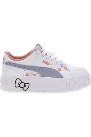 PUMA Sneakers Bianche con Dettagli Colorati Karmen II Idol Hk&Fr Jr