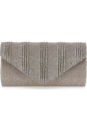 Coveri Clutch da sera blu con pieghe e brillantini COLLECTION SERA 099