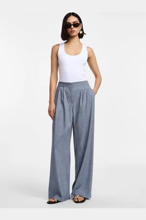 Please Pantaloni a gamba ampia con vita alta