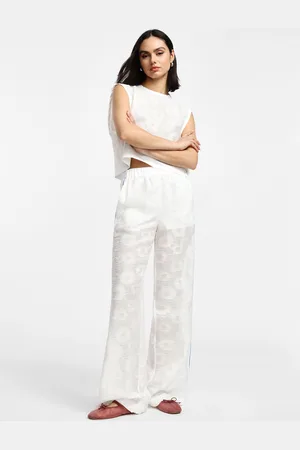 Please Pantaloni palazzo in pizzo con culotte