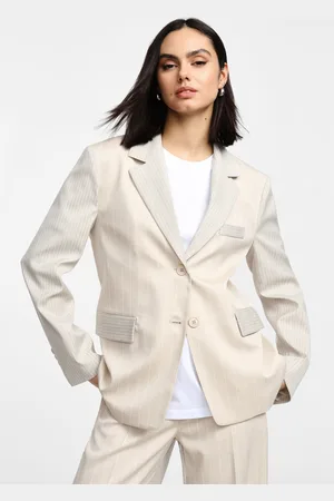 Please Blazer gessato con bottoni