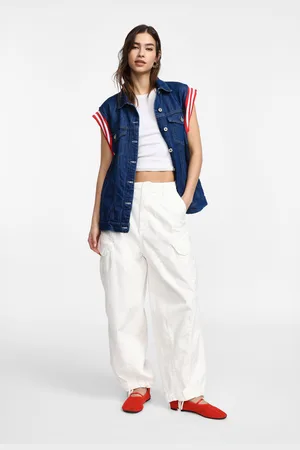 Please Pantaloni con tasche grandi e orli regolabili