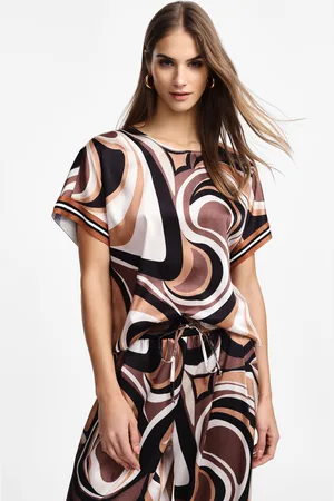 Please Blusa fantasia a maniche corte