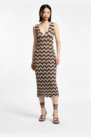 Please Vestito midi in maglia ricamata