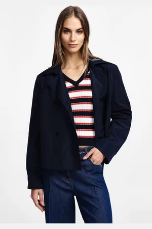 Please Giubbotto stile trench con chiusura doppiopetto