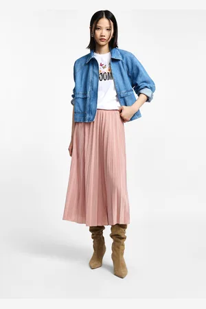 Please Gonna plissettata vita alta filo lurex