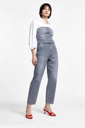 Please Jeans a righe con taglio mom
