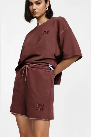 Please Shorts sportivi con coulisse e logo ricamato