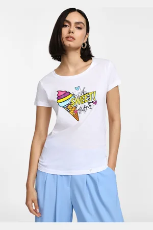 Please T-shirt manica corta stampa vivace