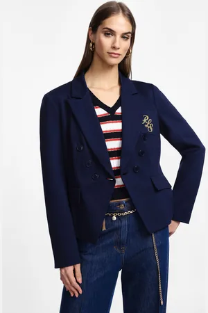 Please Blazer con doppia abbottonatura e ricamo