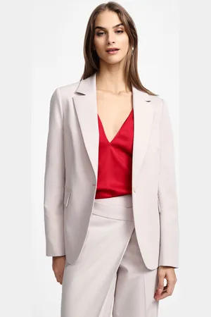 Please Blazer con bottone e tasche a pattina